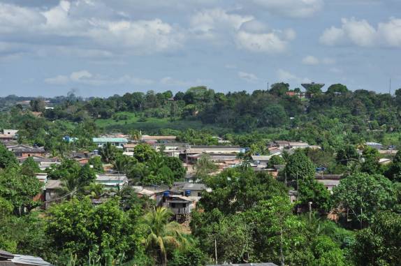 Vista de Rio Branco, no Acre, do alto do nosso hotel na cidade